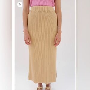 Beklina ribbed midi knit skirt